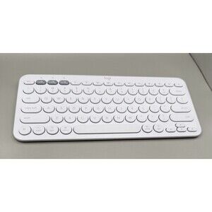 Logitech K380 Bluetooth Keyboard  White TESTED Working